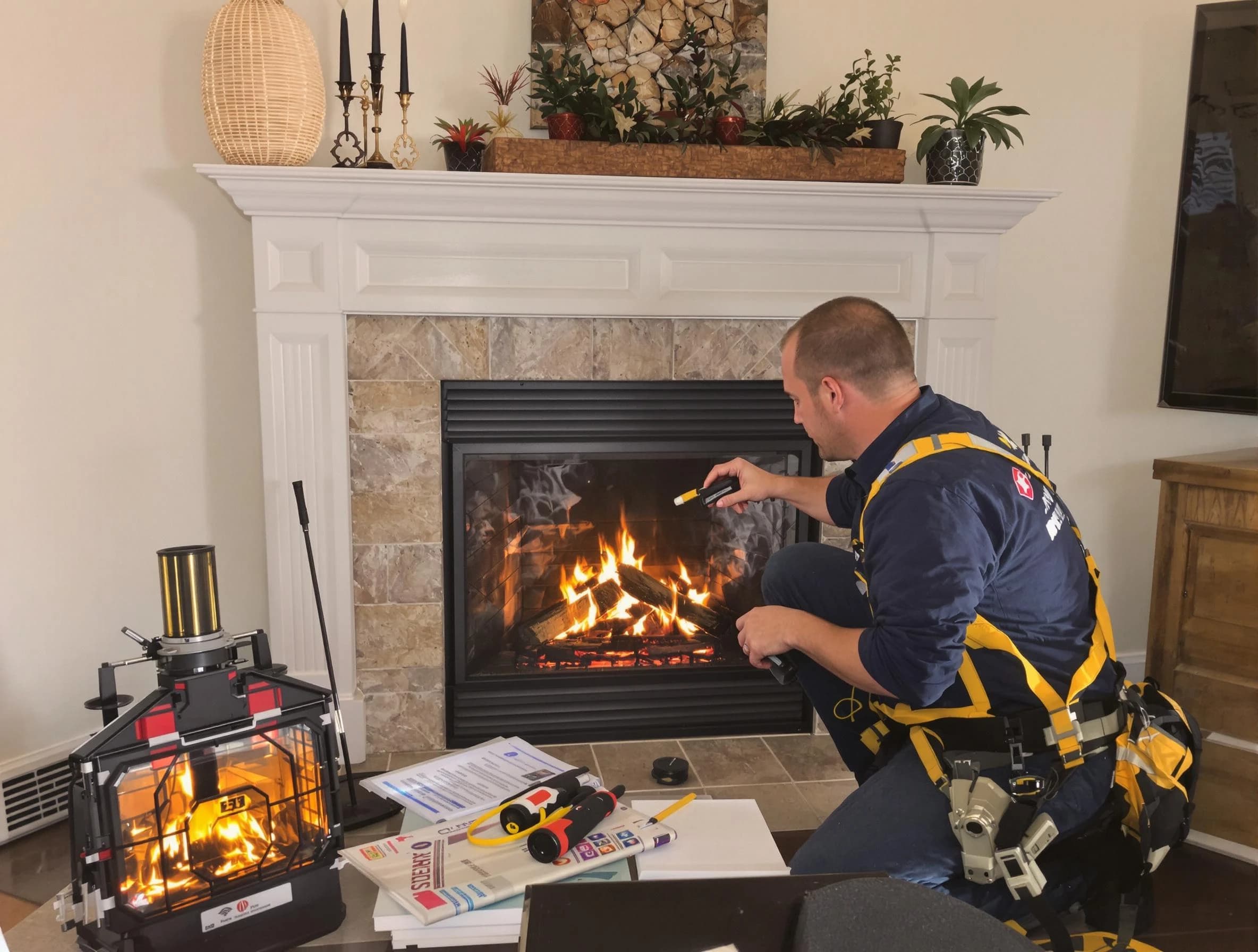 Safety-focused fireplace inspection by Lodi Chimney Sweep in Lodi, NJ