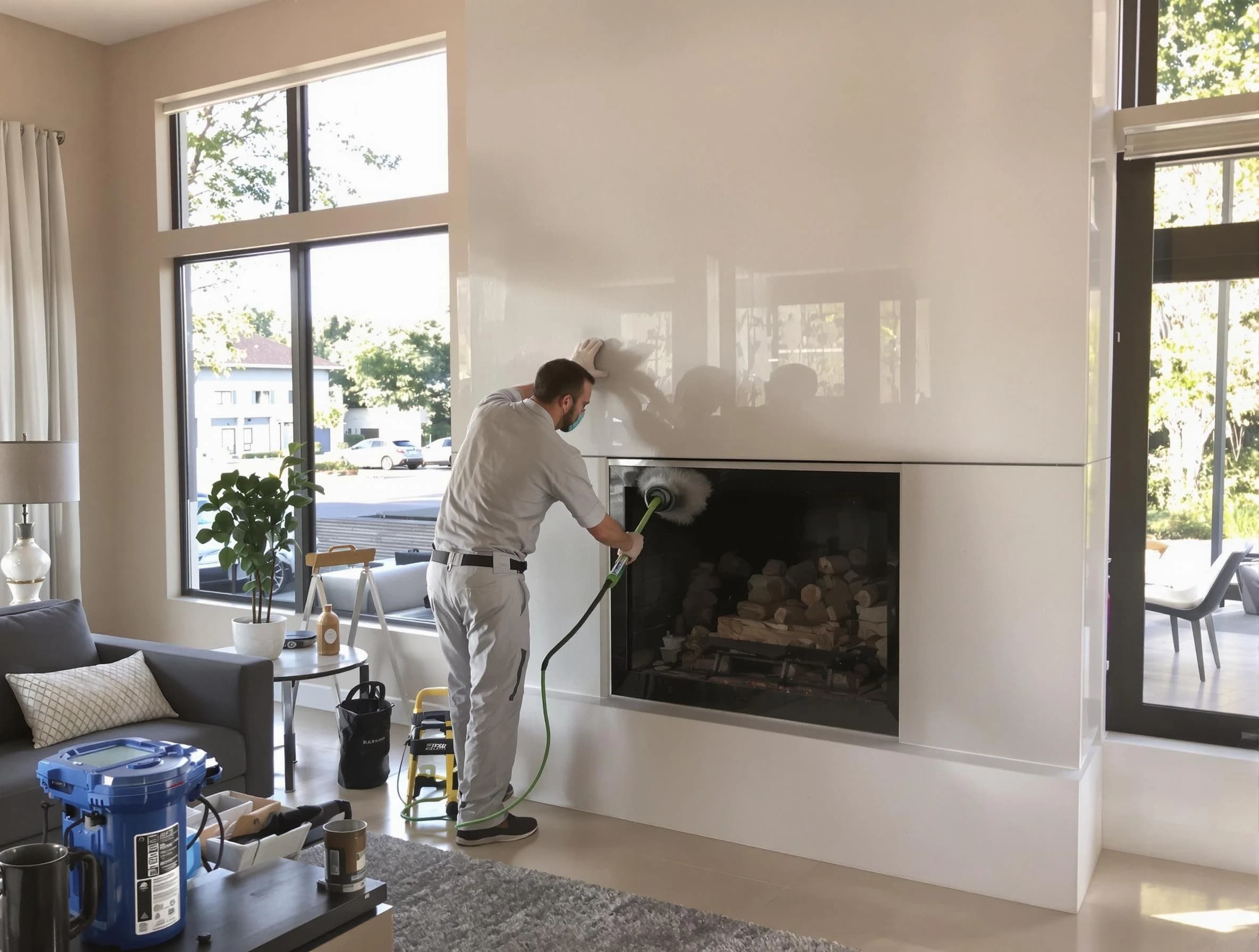 Lodi Chimney Sweep performing thorough soot removal in Lodi, NJ