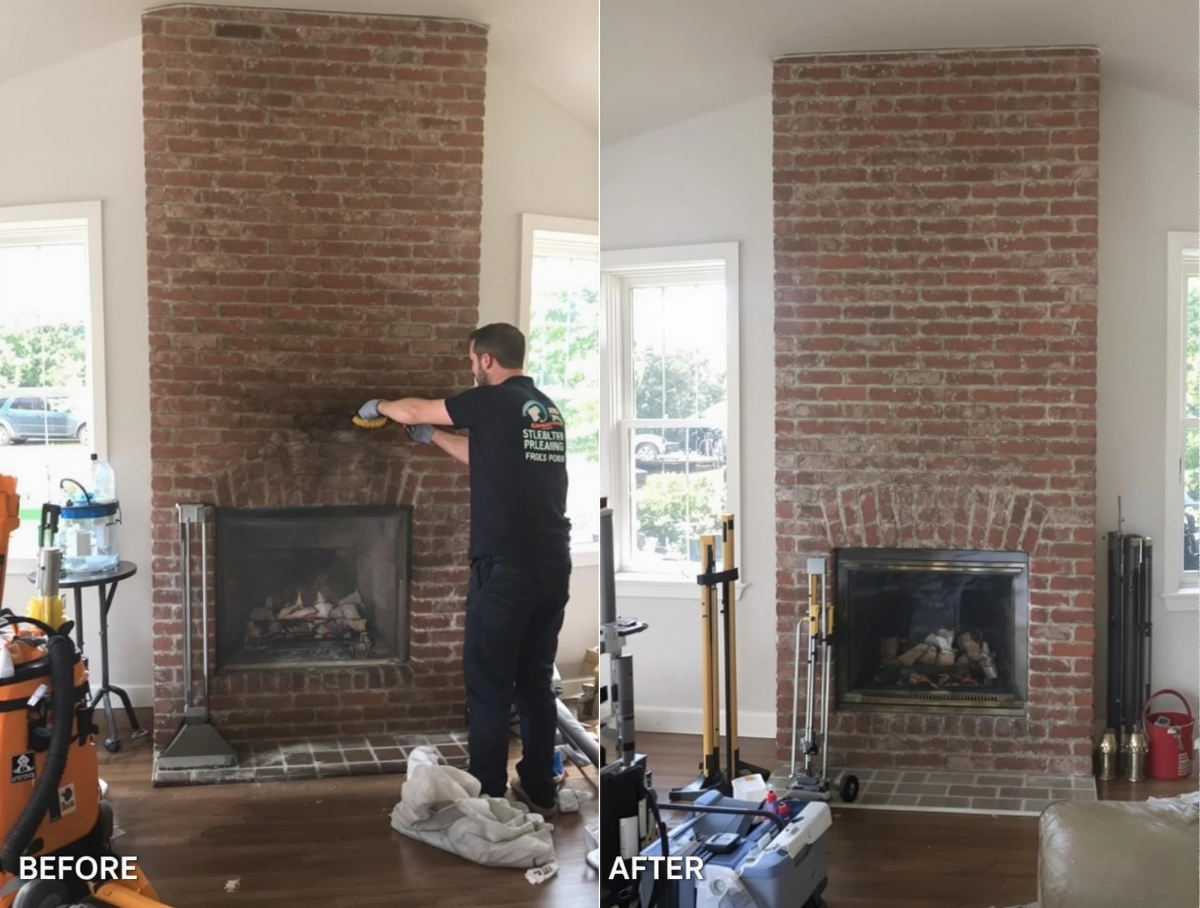 Finished chimney sweeping service by Lodi Chimney Sweep in Lodi, NJ