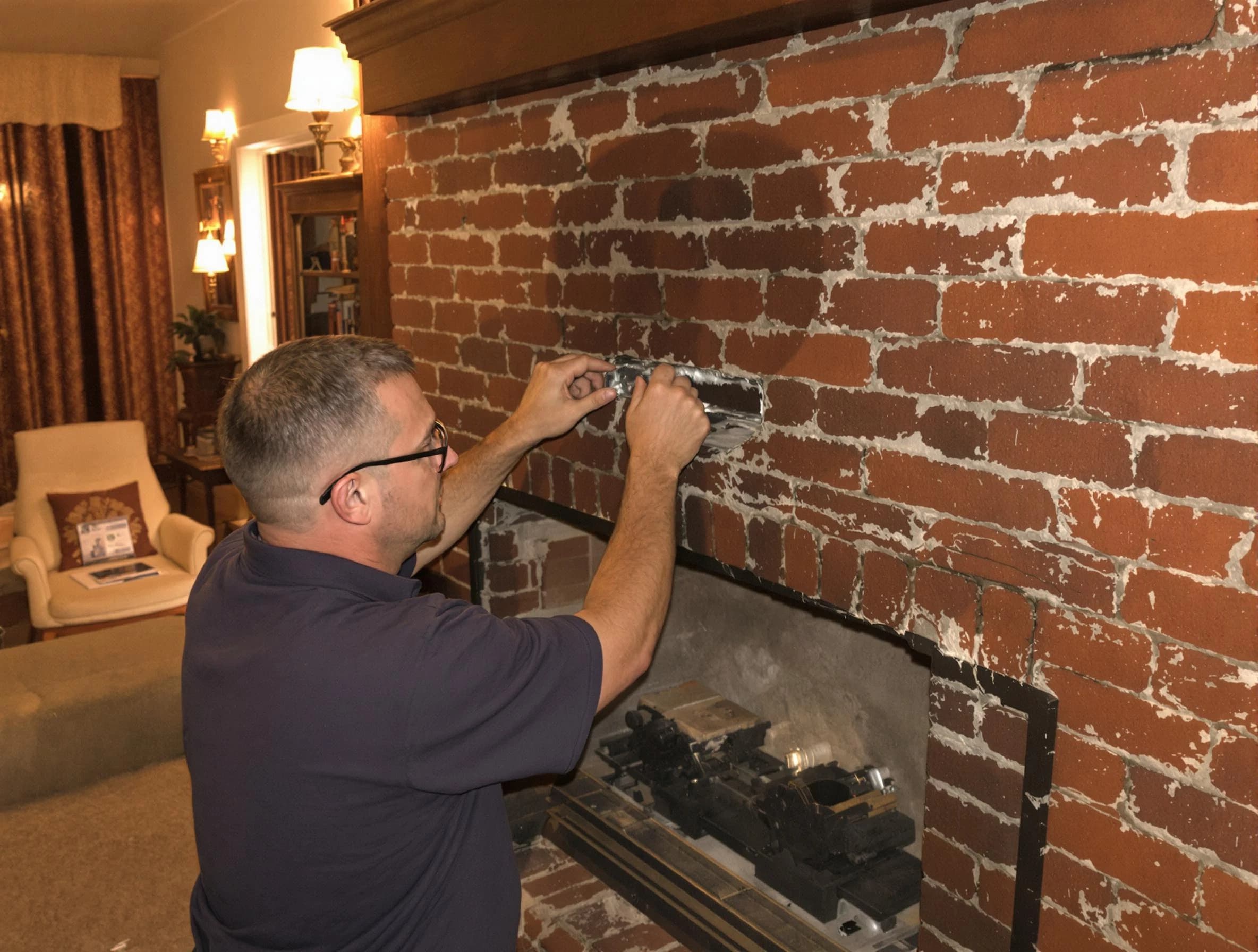 Lodi Chimney Sweep expert fixing a fireplace in Lodi, NJ