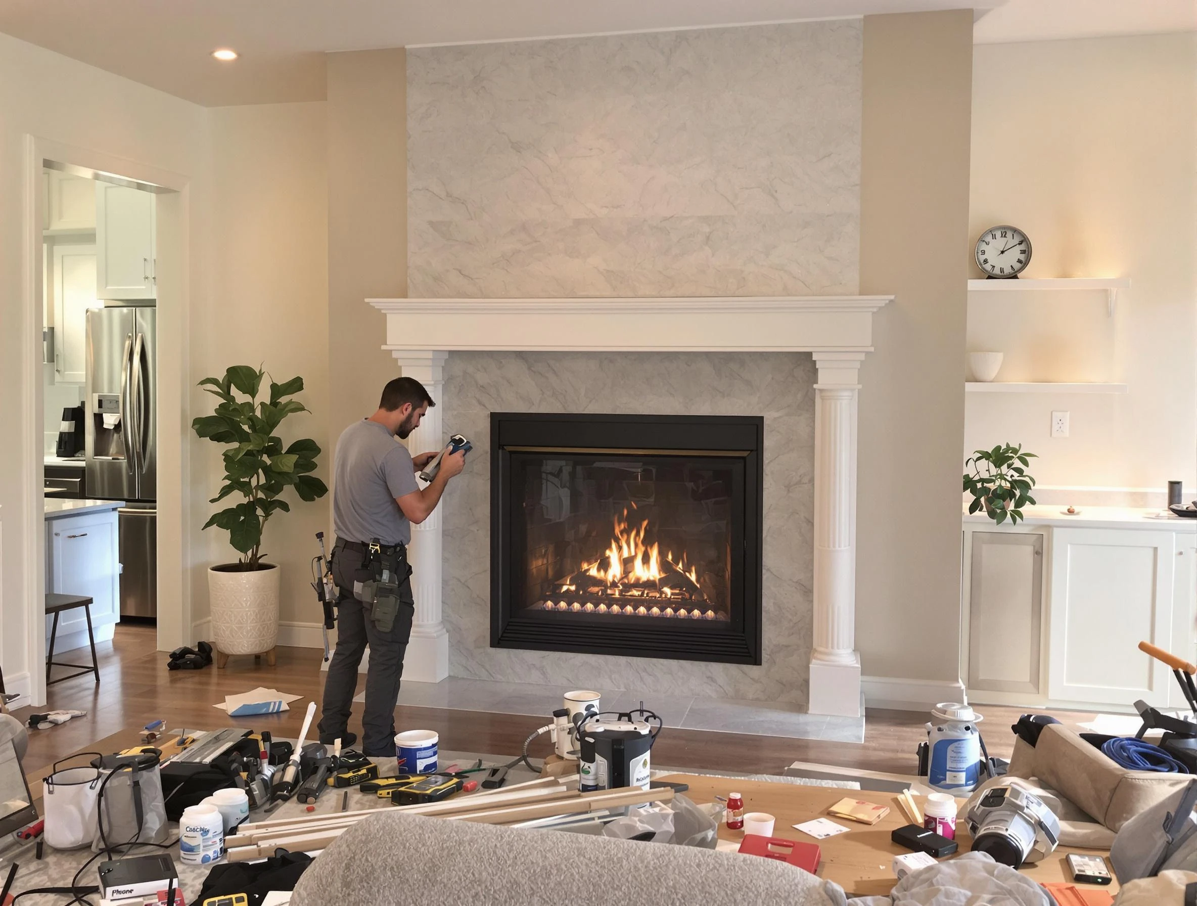 Newly installed fireplace by Lodi Chimney Sweep in Lodi, NJ